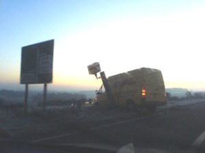Van crashes into speed camera