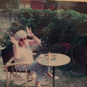 Ma, doing what she did so well, larking around.