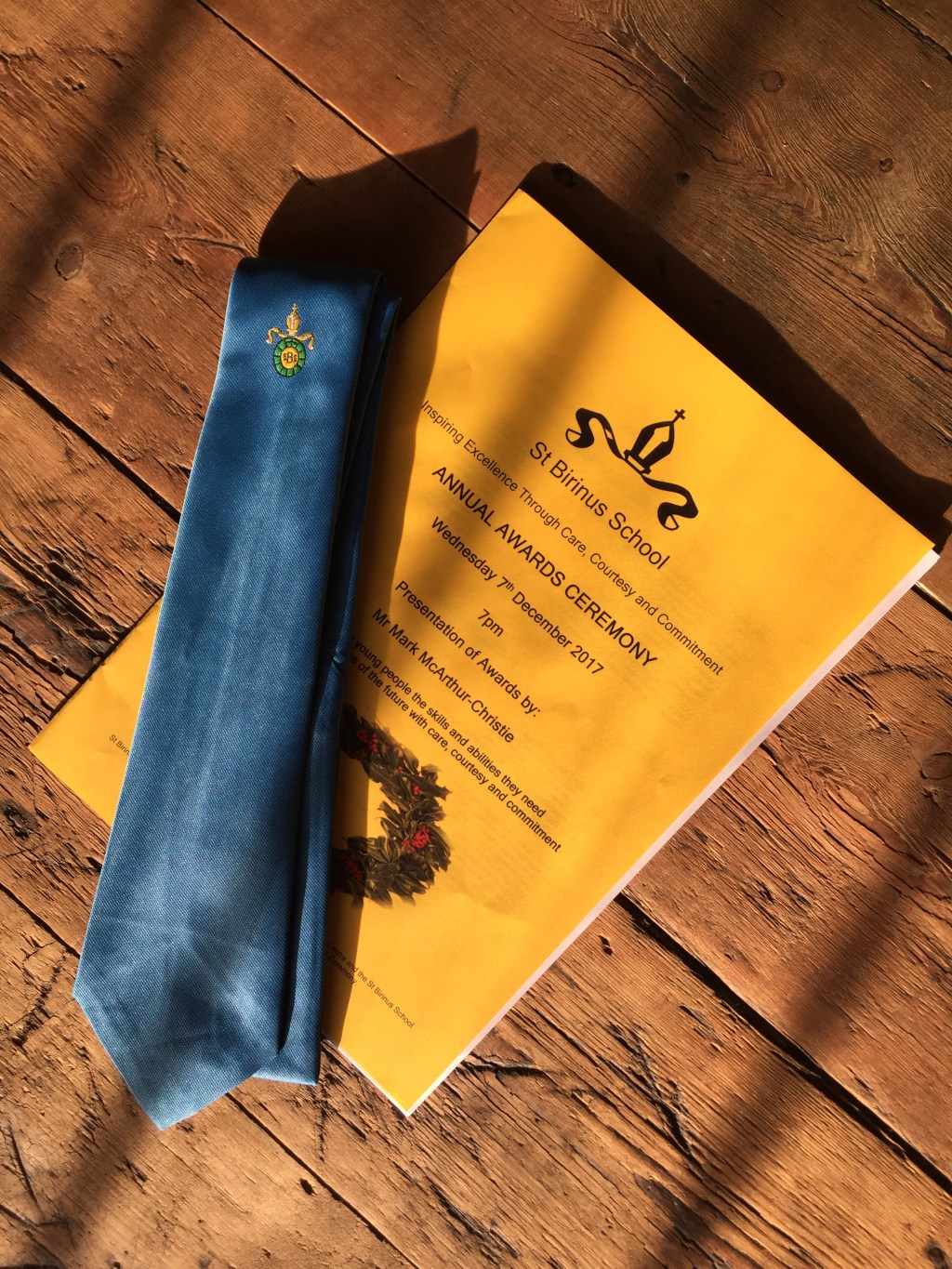 The irony – presenting school prizes