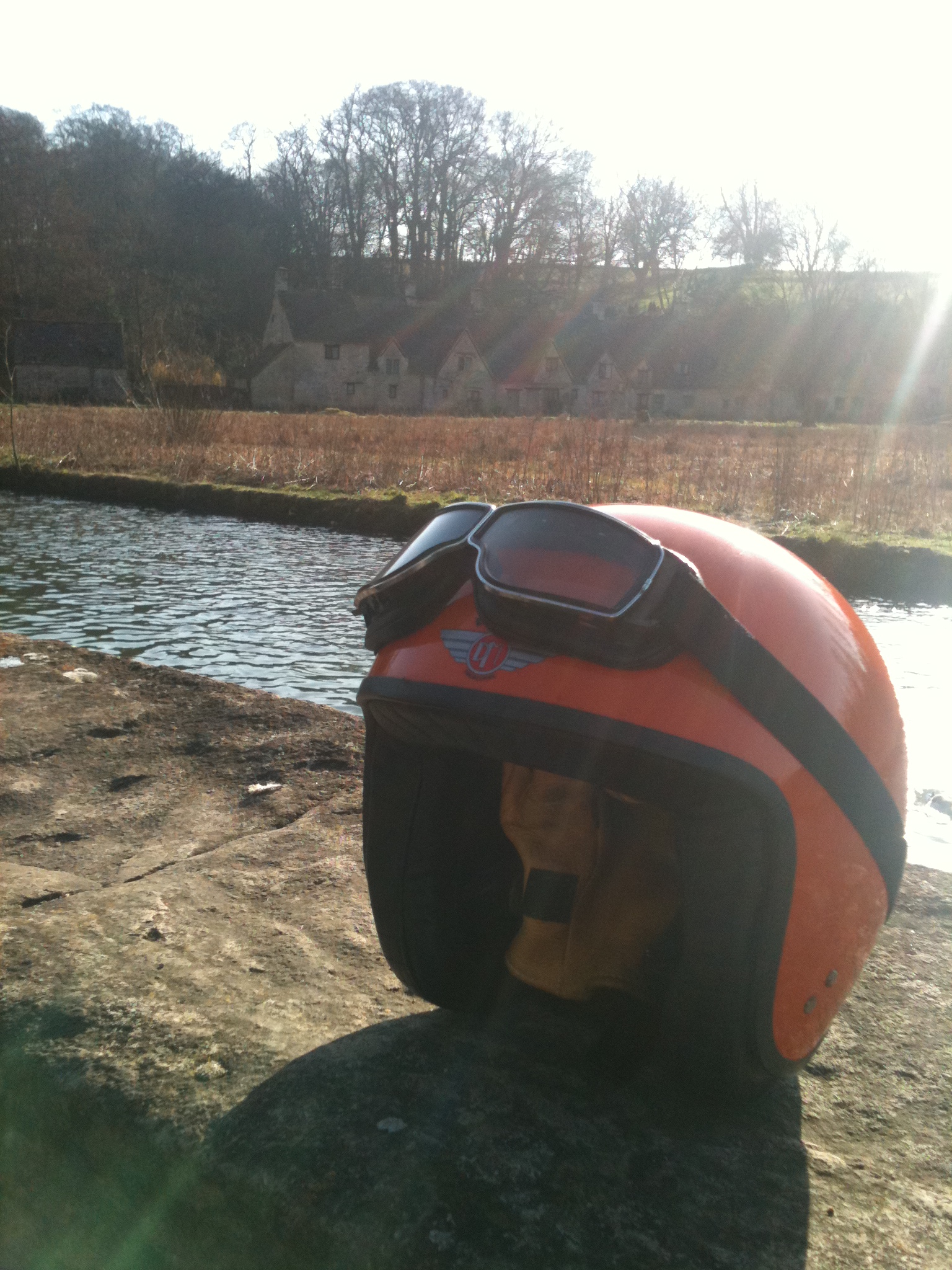 Orange helmet at BIbury